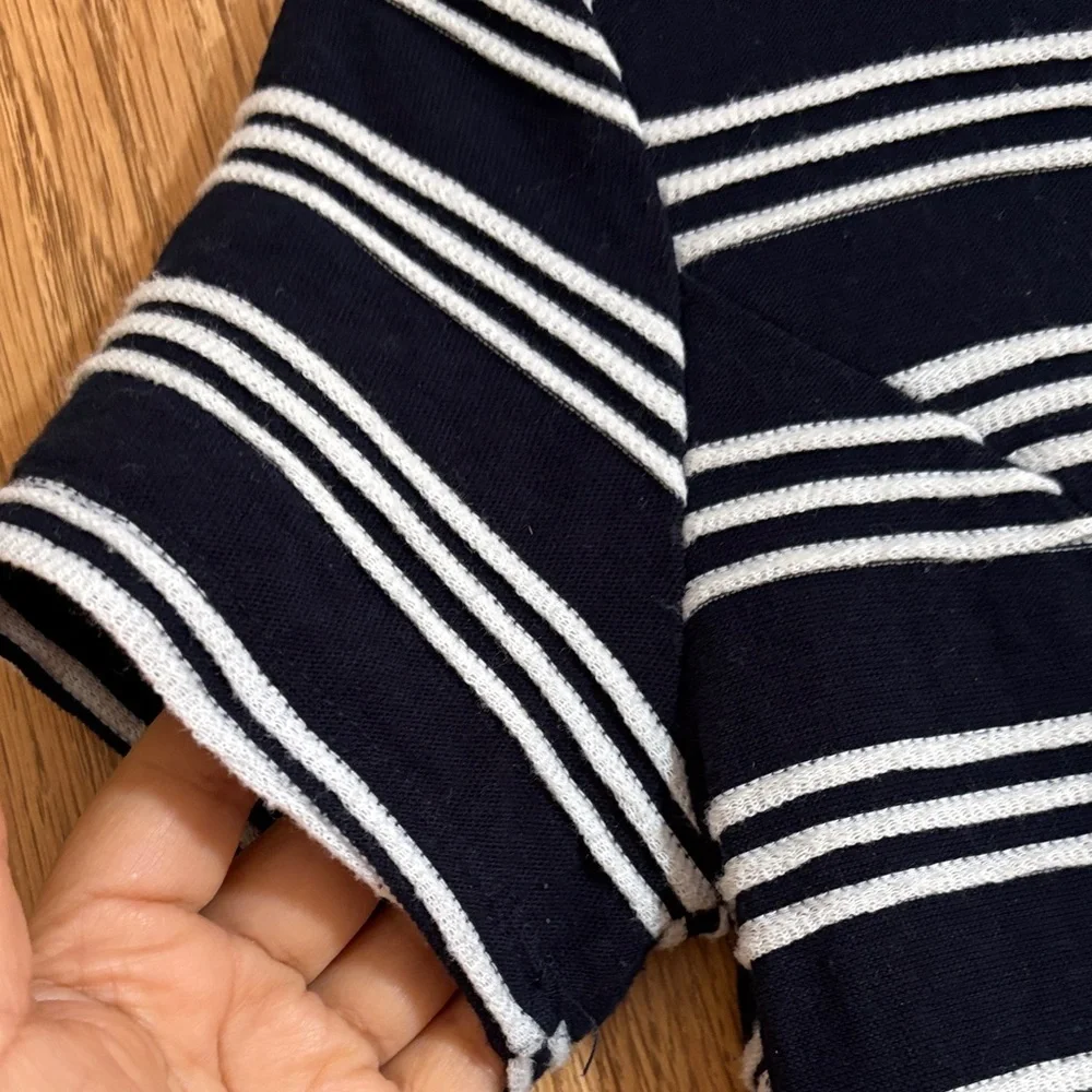 Infinity Raine Navy and white Striped Dress size small. - Picture 3 of 8